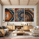 Tree Ring Triptych Canvas Wall Art — Set of 3 Wood Grain by MyGreatCanvas | Canvas Wall Art Prints | Photo Prints & Wall Decor