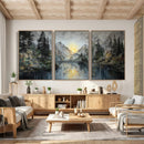 Drip Style Forest Lake Gold Art — Abstract Expressionist by MyGreatCanvas | Canvas Wall Art Prints | Photo Prints & Wall Decor