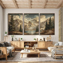Drip Style Forest Lake Gold Art — Abstract Expressionist by MyGreatCanvas | Canvas Wall Art Prints | Photo Prints & Wall Decor