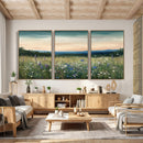 Wildflower Meadow Oil Painting Canvas — Daisy Lavender