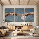 Funny Bathroom Canvas Wall Art, Michelangelo Creation of by MyGreatCanvas | Canvas Wall Art Prints | Photo Prints & Wall Decor