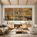 Gustav Klimt Golden Cityscape Wall Art Canvas Print, Framed by MyGreatCanvas | Canvas Wall Art Prints | Photo Prints & Wall Decor