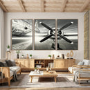 Vintage Airplane Wall Art Canvas Print, Black and White by MyGreatCanvas | Canvas Wall Art Prints | Photo Prints & Wall Decor