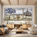 Texas Longhorn Canvas Wall Art, Rustic Farm Barn Bluebonnet by MyGreatCanvas | Canvas Wall Art Prints | Photo Prints & Wall Decor
