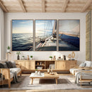 Sailboat Wall Art Canvas Print, Ocean Sunset Sailing Framed by MyGreatCanvas | Canvas Wall Art Prints | Photo Prints & Wall Decor