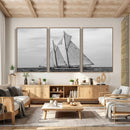 Vintage Sailboat Wall Art Canvas Print, Black and White by MyGreatCanvas | Canvas Wall Art Prints | Photo Prints & Wall Decor