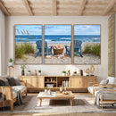 Large Beach Canvas Wall Art Coastal Adirondack Chairs Ocean by MyGreatCanvas | Canvas Wall Art Prints | Photo Prints & Wall Decor