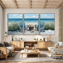 Beach Canvas Wall Art Coastal Adirondack Chairs Ocean by MyGreatCanvas | Canvas Wall Art Prints | Photo Prints & Wall Decor