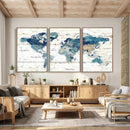Watercolor World Map Canvas Wall Art Print – Abstract by MyGreatCanvas | Canvas Wall Art Prints | Photo Prints & Wall Decor