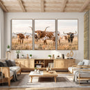 Texas Longhorn Canvas Wall Art, Rustic Farm Animal Photography Print, Farmhouse Country Decor, Western Ranch Art by MyGreatCanvas | Canvas Wall Art Prints | Photo Prints & Wall Decor