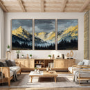 Abstract Mountain Wall Art Canvas Print Modern Landscape Painting Print