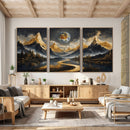 Abstract Mountain Wall Art Canvas Print Modern Landscape Painting Print