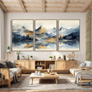Lake Abstract Mountain Wall Art Canvas Print