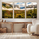Half Dome Yosemite Canvas Wall Art – Majestic Triptych