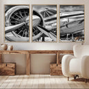 Vintage Antique Airplane Wall Art Canvas Print