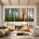 Four Seasons Wall Art Forest Canvas Print – Triptych