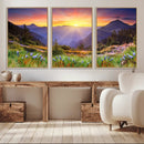 Mountain and Spring Wall Art Canvas Print