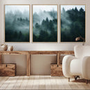 Misty Forest Wall Art – Serene Green Landscape Canvas Print, by MyGreatCanvas | Canvas Wall Art Prints | Photo Prints & Wall Decor