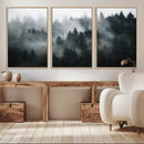 Foggy Forest Wall Art Canvas Print | 3 Panel Large Misty by MyGreatCanvas | Canvas Wall Art Prints | Photo Prints & Wall Decor