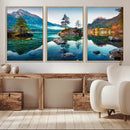 Crystal Clear Lake Wall Art | Mountains Wall Art Canvas | 3 by MyGreatCanvas | Canvas Wall Art Prints | Photo Prints & Wall Decor