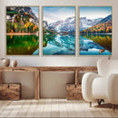 Spectacular autumn view of Braies Lake Wall Art Canvas Print by MyGreatCanvas | Canvas Wall Art Prints | Photo Prints & Wall Decor