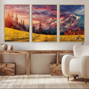 Mountain and Daylight Red Sunset Wall Art Canvas Print by MyGreatCanvas | Canvas Wall Art Prints | Photo Prints & Wall Decor