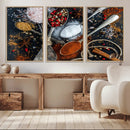 Spices and Seasonings Canvas Wall Art – Colorful Triptych by MyGreatCanvas | Canvas Wall Art Prints | Photo Prints & Wall Decor