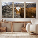 Framed Big Cow Animal Wall Art Canvas Print by MyGreatCanvas | Canvas Wall Art Prints | Photo Prints & Wall Decor