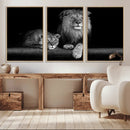 Lion Family Wall Art Canvas Print – Framed Majestic Wildlife by MyGreatCanvas | Canvas Wall Art Prints | Photo Prints & Wall Decor