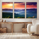 Sunset over Mountain Canvas Print, Forest Canvas Wall Art – by MyGreatCanvas | Canvas Wall Art Prints | Photo Prints & Wall Decor