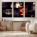 Whiskey and Cigar Canvas – Luxurious Wall Art for Home or
