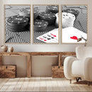 Poker Game Cards Wall Art Canvas, Multi Panel Wall Art by MyGreatCanvas | Canvas Wall Art Prints | Photo Prints & Wall Decor