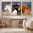 Animal Wall Art Three Horses Farmhouse Art Canvas, Framed by MyGreatCanvas | Canvas Wall Art Prints | Photo Prints & Wall Decor