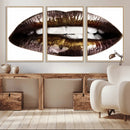 Close Up Lips Wall Art Canvas Print