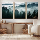 Captivating Misty Forest Wall Art Canvas, Premium Canvas