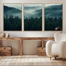 Captivating Misty Forest Wall Art Premium Canvas Print,