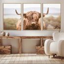 Scottish Serene Highland Cow Canvas Wall Art – Serene