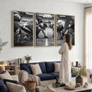 American Football Wall Art Canvas Print Framed Stadium Sport