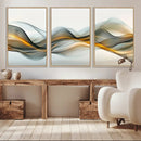 Abstract Wave Canvas Wall Art – Fluid Contemporary Elegance