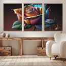 Abstract Rose Wall Art Canvas Print