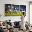 Columbus Crew Stadium Match Triple Canvas Wall Art - Dynamic