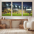 Columbus Crew Stadium Match Triple Canvas Wall Art - Dynamic