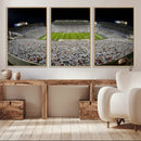 Beaver Stadium Night Game Triple Canvas Wall Art - Penn