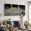 Beaver Stadium Night Game Triple Canvas Wall Art - Penn