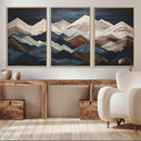 Rustic Mountain Landscape Wall Art Canvas Print – Framed 3D