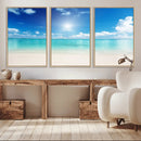Blue Ocean Wall Art Canvas Print - Tranquil Ocean Paradise