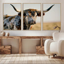 Texas Bull Longhorn Wall Art Canvas Print for Farm House by MyGreatCanvas | Canvas Wall Art Prints | Photo Prints & Wall Decor