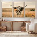 Texas Cow Wall Art Canvas Print for Farm House Wall Decor, by MyGreatCanvas | Canvas Wall Art Prints | Photo Prints & Wall Decor