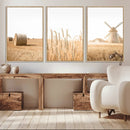 Vintage Farmhouse Triptych Wall Art – Giclée Canvas
