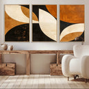 Geometric Abstract Wall Art Canvas Print, Mid Century Modern